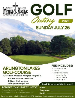 St Monica St Rosalie Golf Outing Flyer
